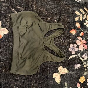 Bombshell Sportswear Olive Green Sports Bra
